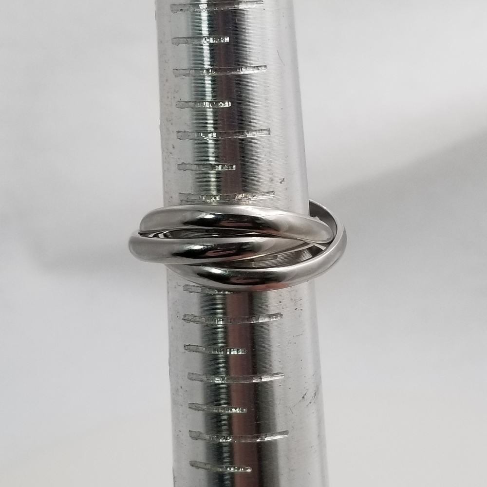 Stainless Steel Triple Rolling Ring Sz 7.75 - Picture 5 of 8